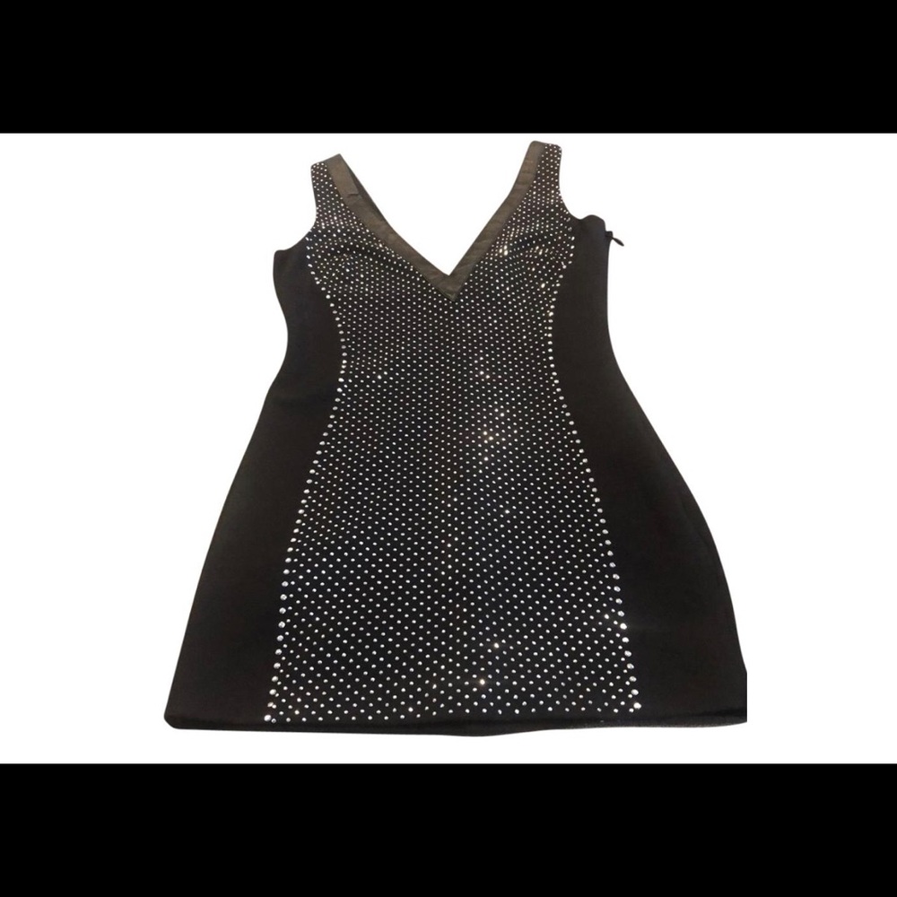 Black night out rhinestone dress